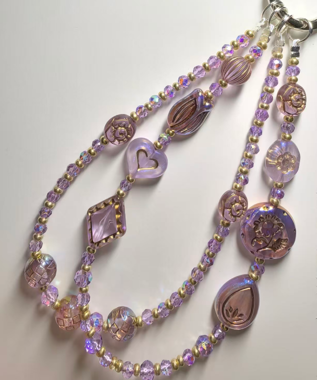 Vintage gold-painted beads!