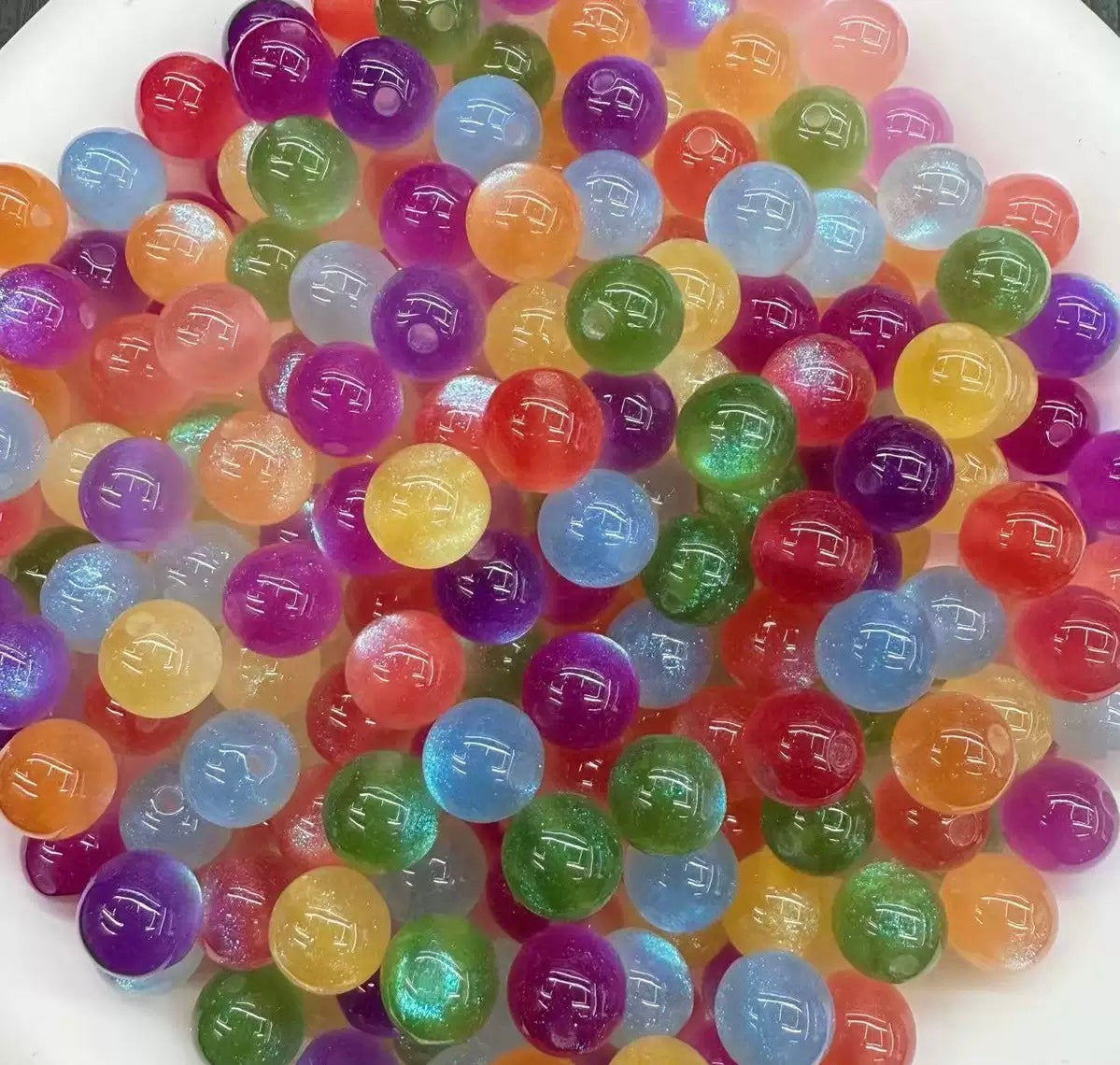 UV color changing resin fine glitter cat eye beads-kiki
