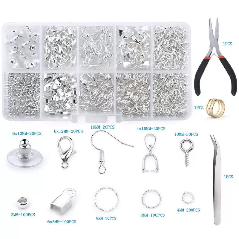 Hot-selling jewelry making box set metal jewelry accessories DIY material tool kit-kiki