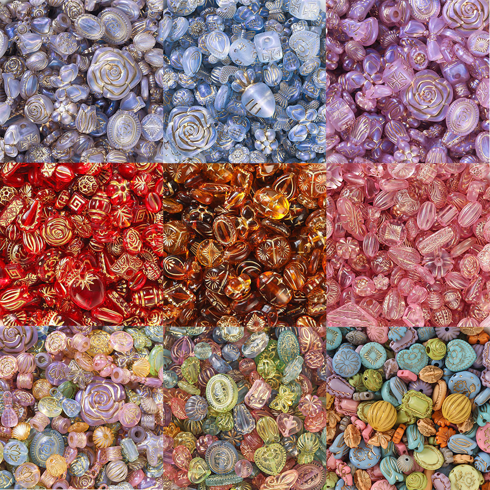 Vintage gold-painted beads！