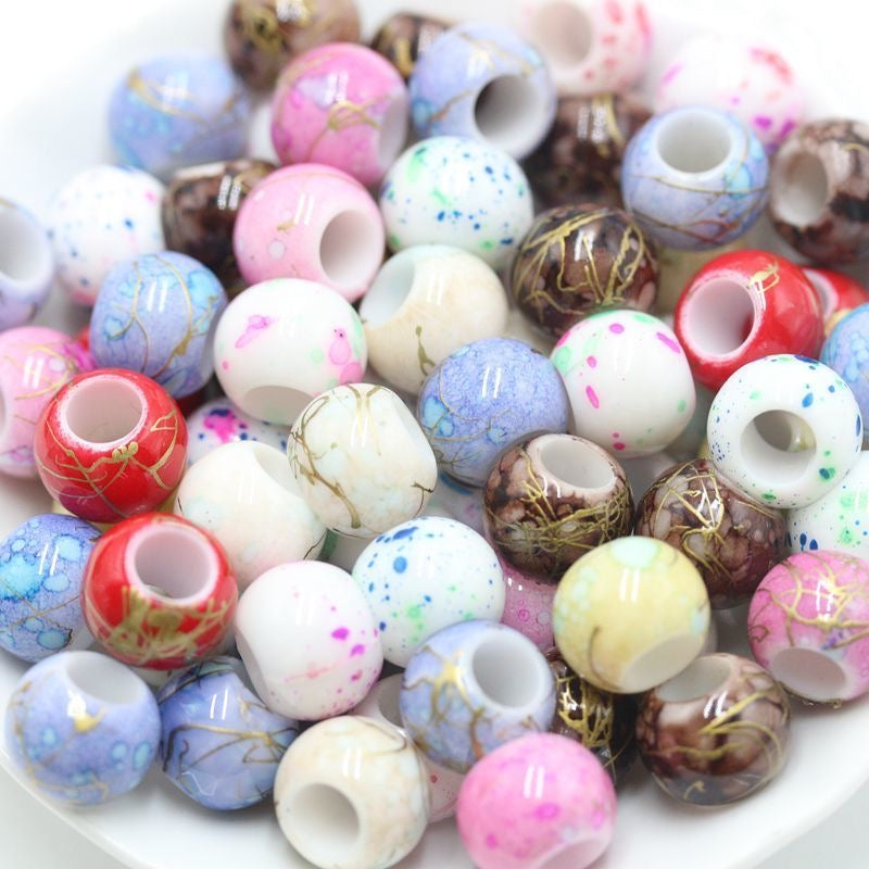 Blue and white porcelain beads--haha